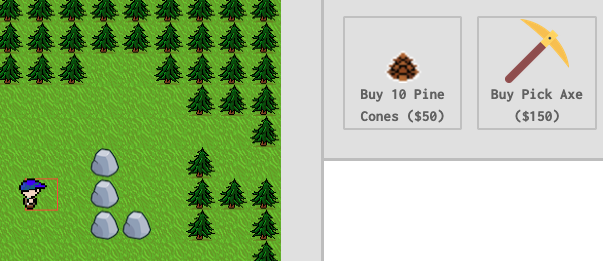 Image from game showing new Boulder objects