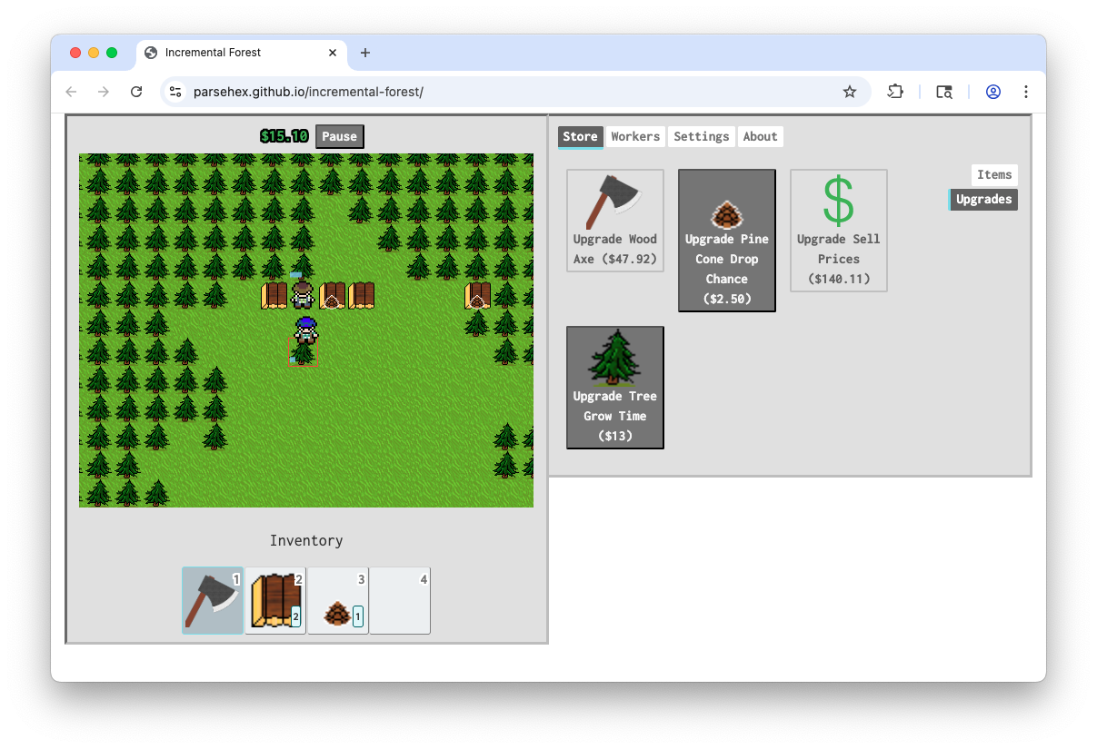 Preview image of the game Incremental Forest